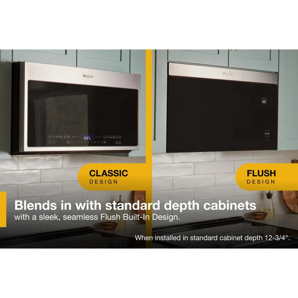 Whirlpool  1.1 Cu. Ft. Flush Mount Microwave with Turntable-Free Design - Fingerprint Resistant Stainless Steel (WMMF5930PZ)