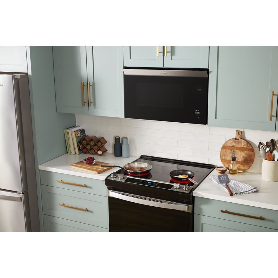 WHIRLPOOL  1.1 Cu. Ft. Flush Mount Microwave with Turntable-Free Design - Fingerprint Resistant Stainless Steel (WMMF5930PZ)