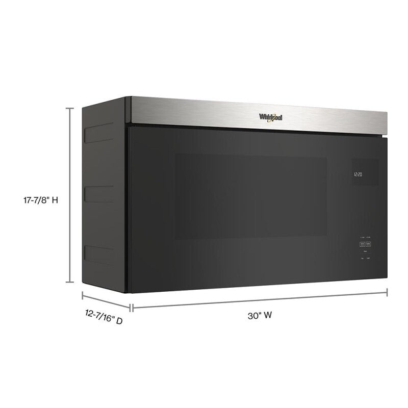 Whirlpool 1.1 Cu. Ft. Flush Mount Microwave with Turntable-Free Design - Fingerprint Resistant Stainless Steel (WMMF5930PZ)