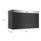 Whirlpool 1.1 Cu. Ft. Flush Mount Microwave with Turntable-Free Design - Fingerprint Resistant Stainless Steel (WMMF5930PZ)