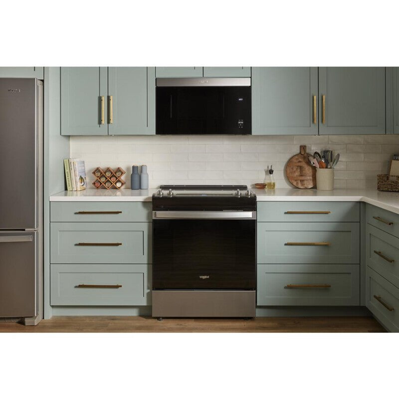 Whirlpool 1.1 Cu. Ft. Flush Mount Microwave with Turntable-Free Design - Fingerprint Resistant Stainless Steel (WMMF5930PZ)