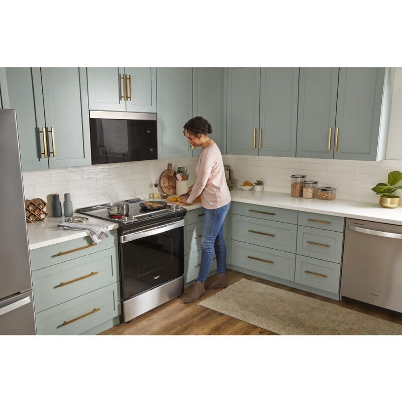 Whirlpool 1.1 Cu. Ft. Flush Mount Microwave with Turntable-Free Design - Fingerprint Resistant Stainless Steel (WMMF5930PZ)