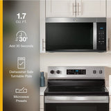 Whirlpool  30-inch Wide Over the Range Microwave - 1.7 cu. ft. - Fingerprint Resistant Stainless Steel (WMMS3130RZ)
