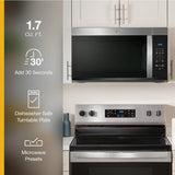 WHIRLPOOL  30-inch Wide Over the Range Microwave - 1.7 cu. ft. - Fingerprint Resistant Stainless Steel (WMMS3130RZ)