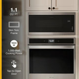 WHIRLPOOL  1.1 cu. ft. Built-In Microwave with Slim Trim Kit - 14" Height - Stainless Steel (WMT50011KS)