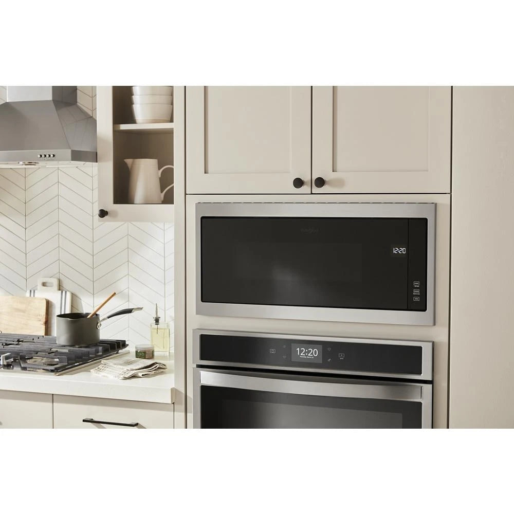WHIRLPOOL  1.1 cu. ft. Built-In Microwave with Slim Trim Kit - 14" Height - Stainless Steel (WMT50011KS)