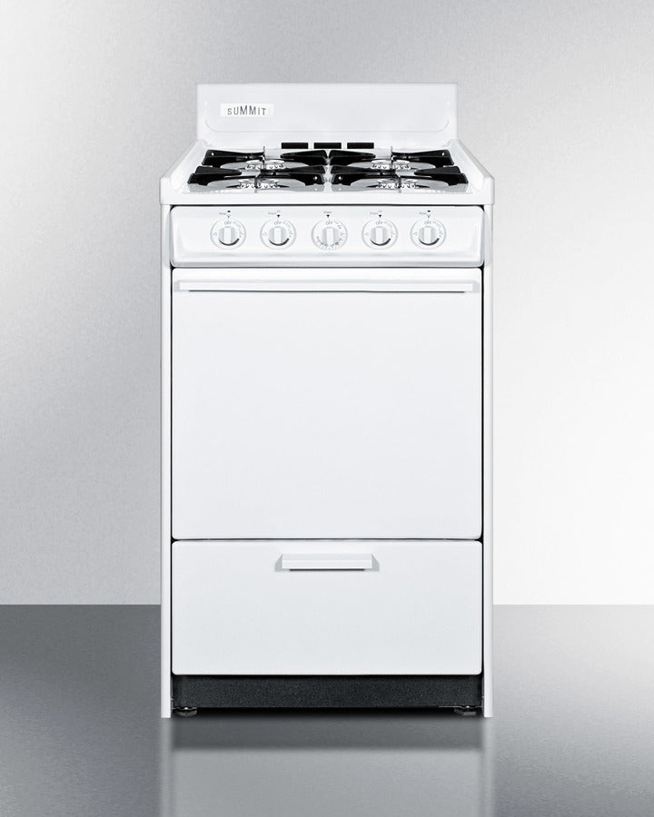 SUMMIT  20" Wide Gas Range - White (WNM1107)
