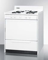 SUMMIT  30" Wide Gas Range - White (WNM210P)