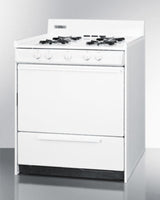 SUMMIT  30" Wide Gas Range - White (WNM210P)