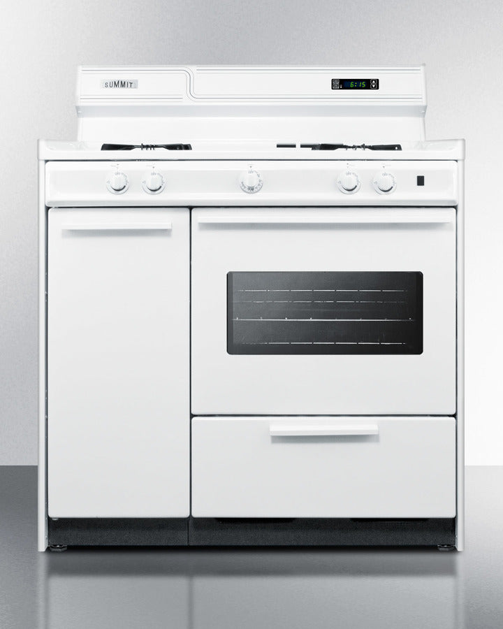 SUMMIT  36" Wide Gas Range - White (WNM4307KW)
