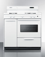 SUMMIT  36" Wide Gas Range - White (WNM4307KW)