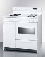 SUMMIT  36" Wide Gas Range - White (WNM4307KW)