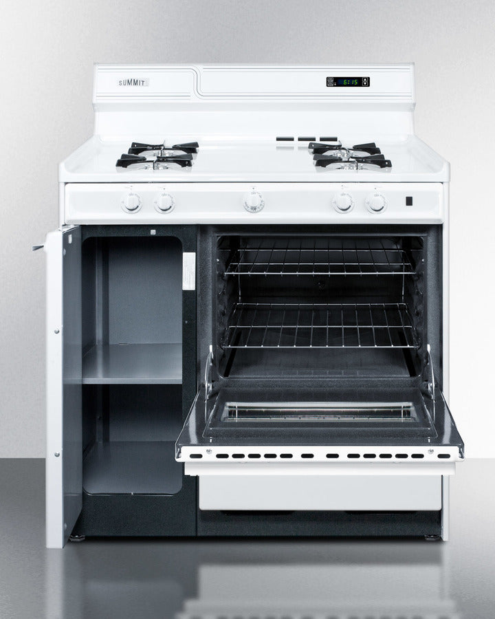 SUMMIT  36" Wide Gas Range - White (WNM4307KW)
