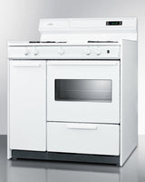 SUMMIT  36" Wide Gas Range - White (WNM4307KW)