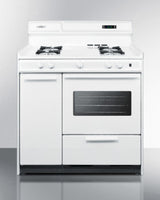 SUMMIT  36" Wide Gas Range - White (WNM4307KW)