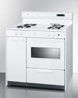 SUMMIT  36" Wide Gas Range - White (WNM4307KW)