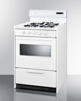 SUMMIT  24" Wide Gas Range - White (WNM6307KW)