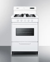 Summit 24" Wide Gas Range - White (WNM6307KW)