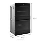 WHIRLPOOL  8.6 Total Cu. Ft. Double Wall Oven with Air Fry When Connected - Black (WOED5027LB)