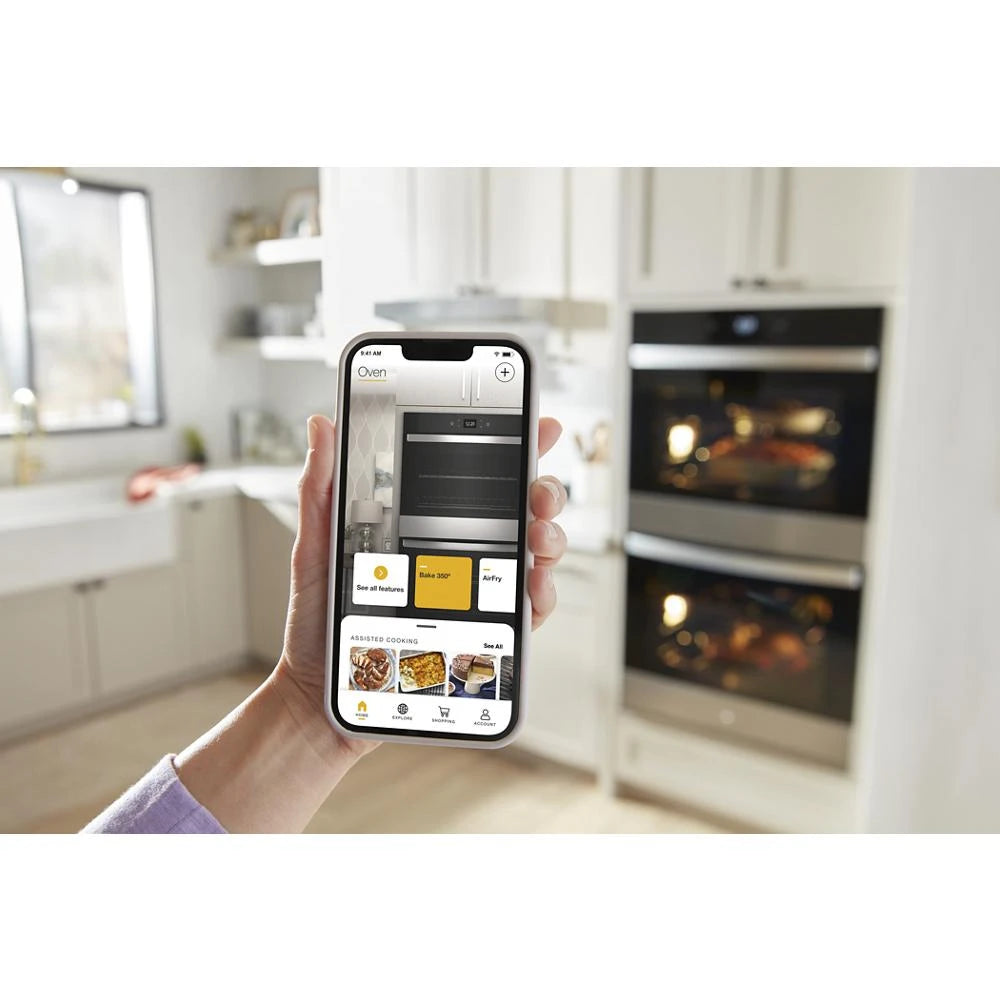 WHIRLPOOL  10.0 Total Cu. Ft. Double Wall Oven with Air Fry When Connected - Fingerprint Resistant Stainless Steel (WOED5030LZ)