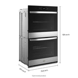 WHIRLPOOL  10.0 Total Cu. Ft. Double Wall Oven with Air Fry When Connected - Fingerprint Resistant Stainless Steel (WOED5030LZ)