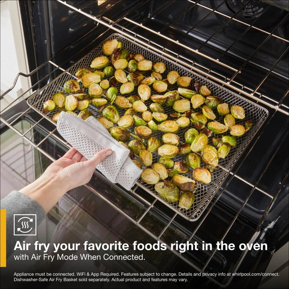 WHIRLPOOL  10.0 Total Cu. Ft. Double Wall Oven with Air Fry When Connected - Fingerprint Resistant Stainless Steel (WOED5030LZ)