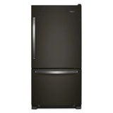 WHIRLPOOL  33-inch wide Bottom-Freezer Refrigerator - 22 cu. ft. - Black Stainless (WRB322DMHV)