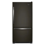 Whirlpool  33-inch wide Bottom-Freezer Refrigerator - 22 cu. ft. - Black Stainless (WRB322DMHV)