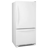 Whirlpool  30-inches wide Bottom-Freezer Refrigerator with SpillGuard™ Glass Shelves - 18.7 cu. ft. - White-on-White (WRB329DMBW)