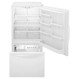 Whirlpool  30-inches wide Bottom-Freezer Refrigerator with SpillGuard™ Glass Shelves - 18.7 cu. ft. - White-on-White (WRB329DMBW)