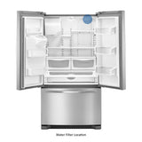 WHIRLPOOL 36-inch Wide French Door Refrigerator - 25 cu. ft. - Fingerprint Resistant Stainless Steel (WRF555SDFZ)