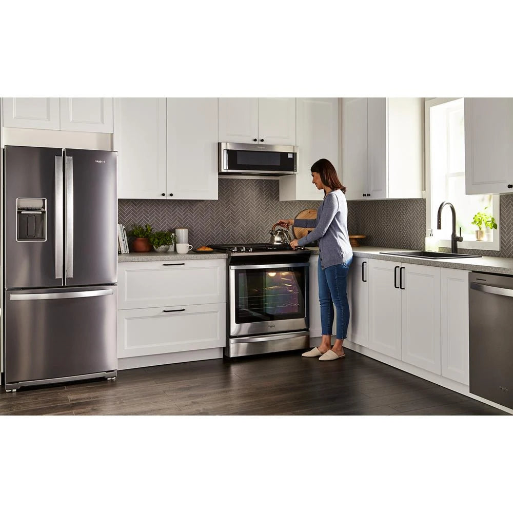 WHIRLPOOL  30-inch Wide French Door Refrigerator - 20 cu. ft. - Fingerprint Resistant Stainless Steel (WRF560SEHZ)