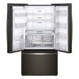 WHIRLPOOL  WHIRLPOOL REFER BTM 36" FRENCH DR CNTR DPTH W/ DISP - Fingerprint Resistant Black Stainless (WRF954CIHV)