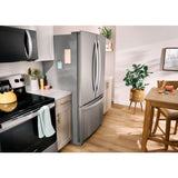 WHIRLPOOL 36-Inch Wide Full-Depth French Door Bottom Mount Refrigerator - 25 cu. ft. - Print Resist Black Stainless (WRFF3236RV)