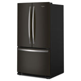 WHIRLPOOL 36-Inch Wide Full-Depth French Door Bottom Mount Refrigerator - 25 cu. ft. - Print Resist Black Stainless (WRFF3236RV)