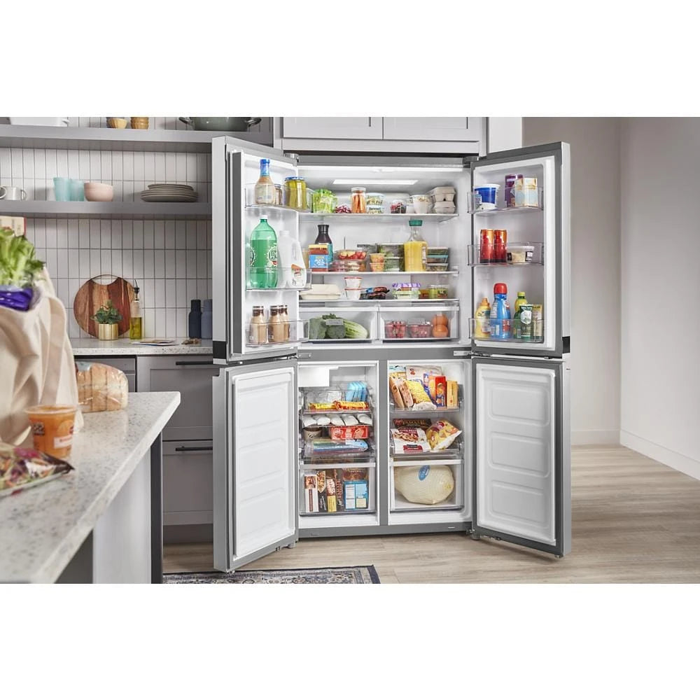 WHIRLPOOL  36-inch Wide Counter Depth 4 Door Refrigerator - 19.4 cu. ft. - Fingerprint-Resistant Stainless Finish (WRQA59CNKZ)