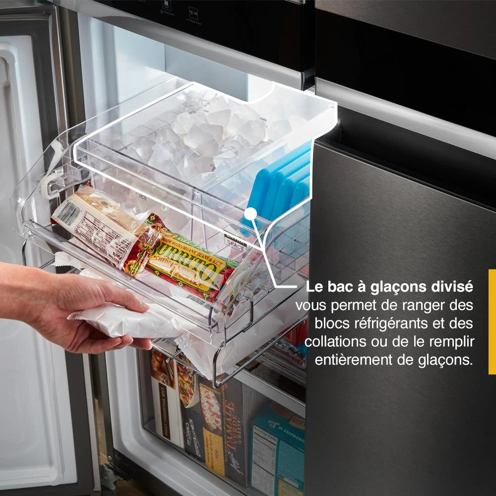 WHIRLPOOL  36-inch Wide Counter Depth 4 Door Refrigerator - 19.4 cu. ft. - Fingerprint-Resistant Stainless Finish (WRQA59CNKZ)