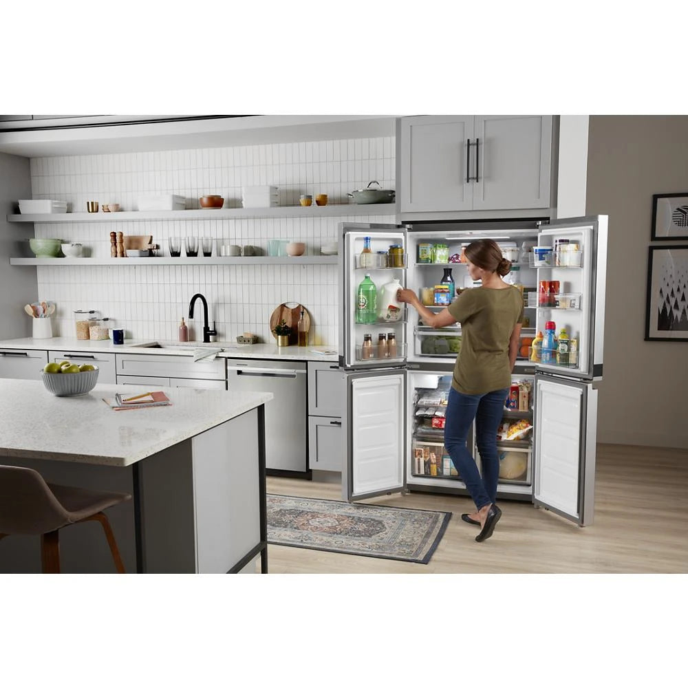 WHIRLPOOL  36-inch Wide Counter Depth 4 Door Refrigerator - 19.4 cu. ft. - Fingerprint-Resistant Stainless Finish (WRQA59CNKZ)
