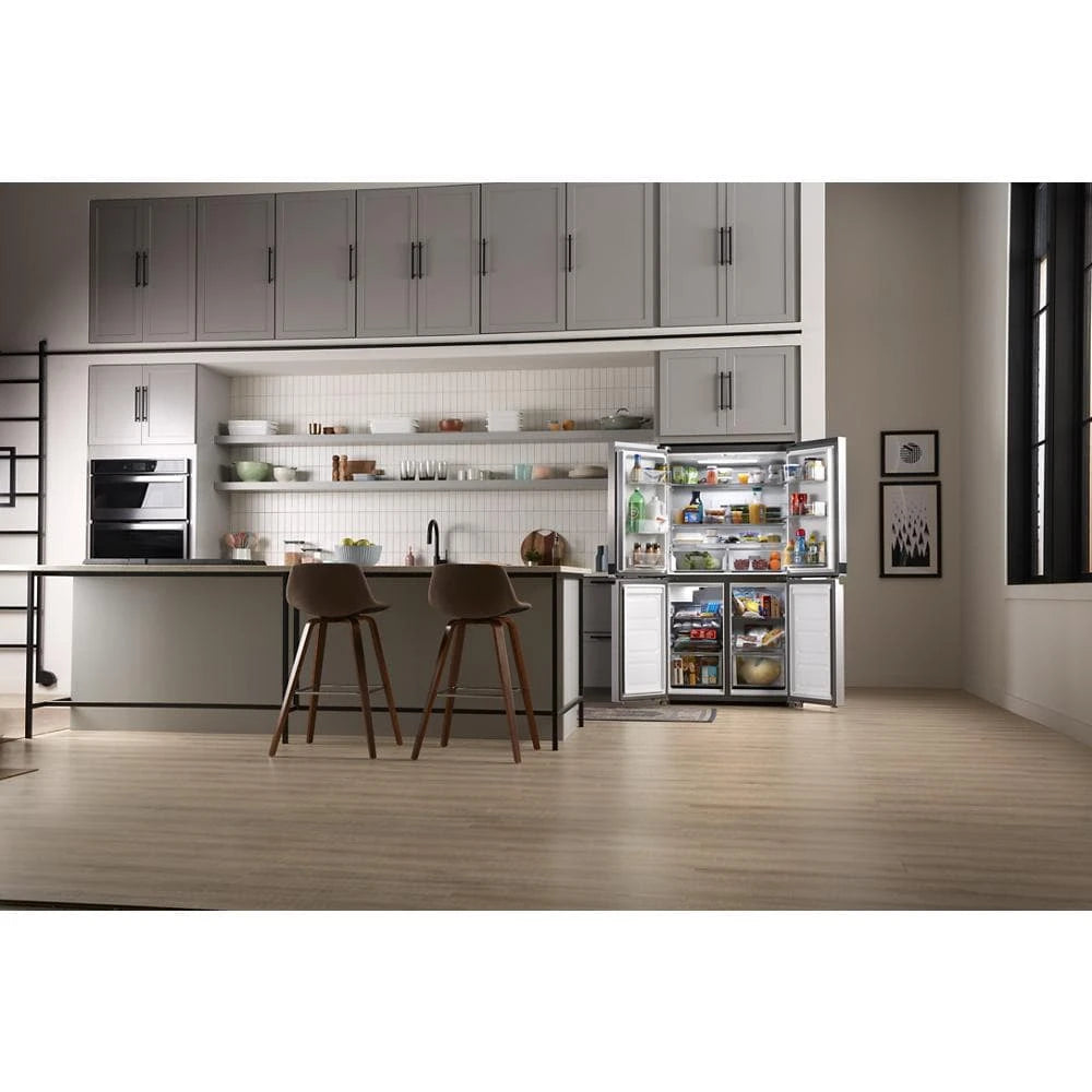 WHIRLPOOL  36-inch Wide Counter Depth 4 Door Refrigerator - 19.4 cu. ft. - Fingerprint-Resistant Stainless Finish (WRQA59CNKZ)