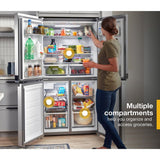 WHIRLPOOL 36-inch Wide Counter Depth 4 Door Refrigerator - 19.4 cu. ft. - Fingerprint-Resistant Stainless Finish (WRQA59CNKZ)
