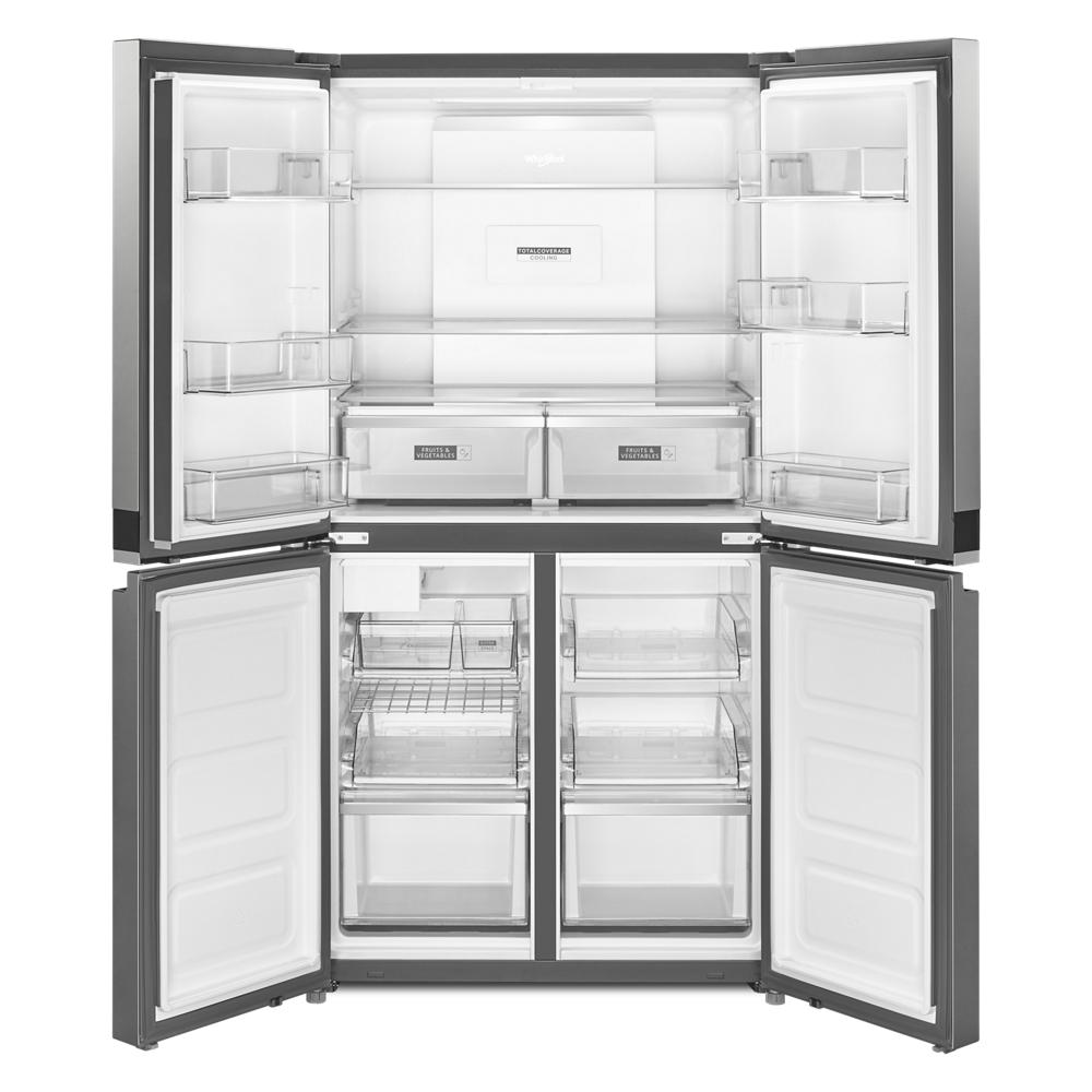 Whirlpool 36-inch Wide Counter Depth 4 Door Refrigerator - 19.4 cu. ft. - Fingerprint-Resistant Stainless Finish (WRQA59CNKZ)