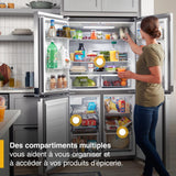 Whirlpool 36-inch Wide Counter Depth 4 Door Refrigerator - 19.4 cu. ft. - Fingerprint-Resistant Stainless Finish (WRQA59CNKZ)