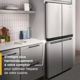 Whirlpool 36-inch Wide Counter Depth 4 Door Refrigerator - 19.4 cu. ft. - Fingerprint-Resistant Stainless Finish (WRQA59CNKZ)