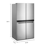 Whirlpool 36-inch Wide Counter Depth 4 Door Refrigerator - 19.4 cu. ft. - Fingerprint-Resistant Stainless Finish (WRQA59CNKZ)