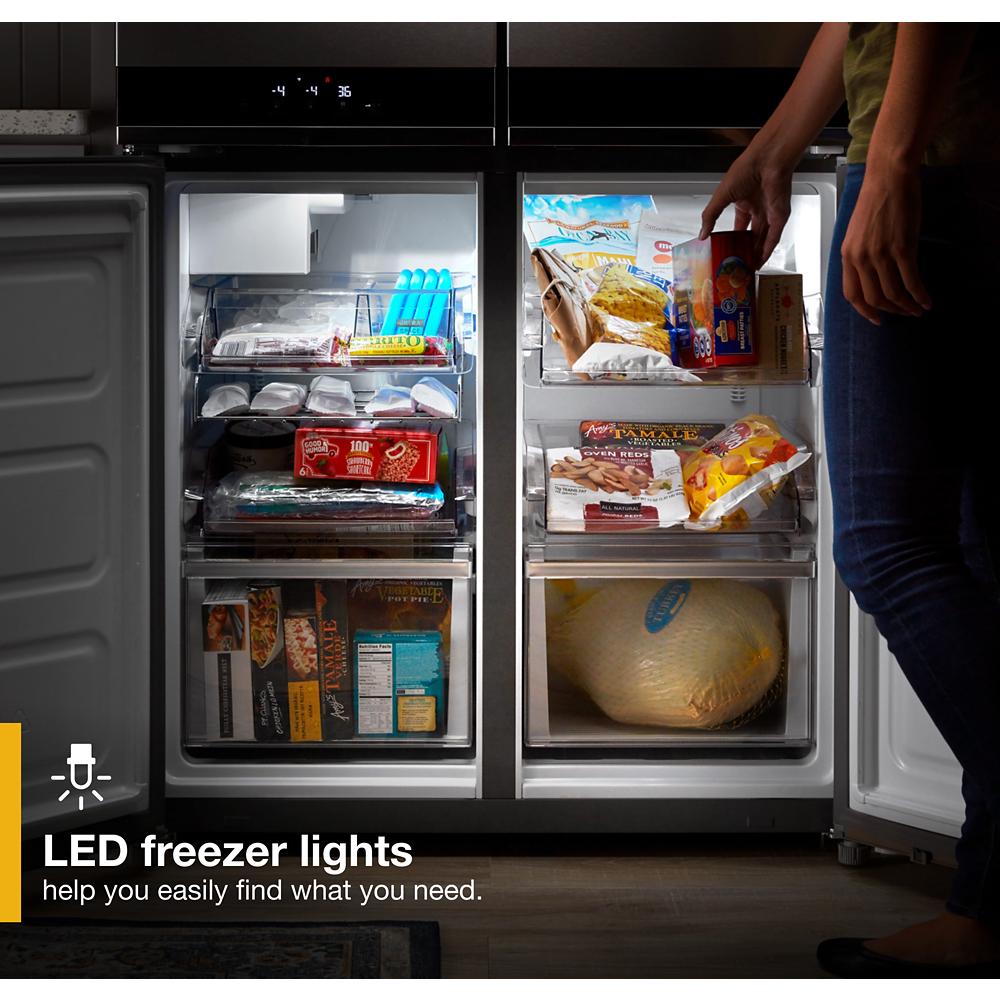 Whirlpool 36-inch Wide Counter Depth 4 Door Refrigerator - 19.4 cu. ft. - Fingerprint-Resistant Stainless Finish (WRQA59CNKZ)