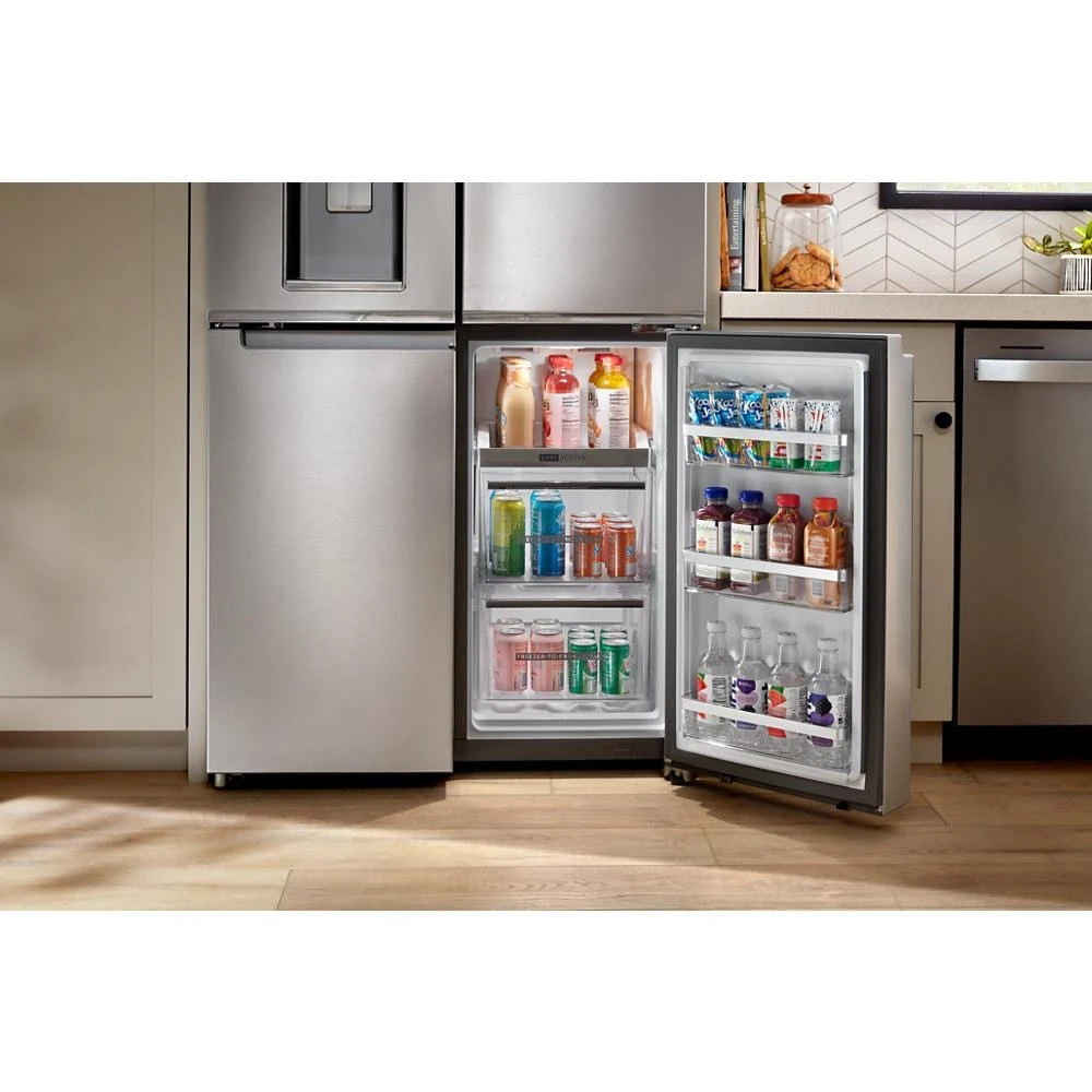 WHIRLPOOL  36-Inch Counter Depth 4 Door Refrigerator with Ice Maker in Door - Fingerprint Resistant Stainless Steel (WRQC7836RZ)