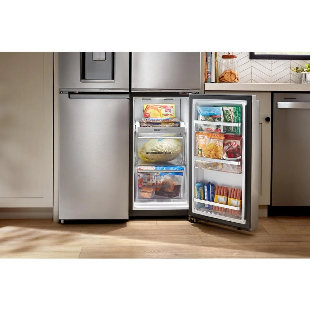 WHIRLPOOL  36-Inch Counter Depth 4 Door Refrigerator with Ice Maker in Door - Fingerprint Resistant Stainless Steel (WRQC7836RZ)