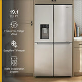 WHIRLPOOL  36-Inch Counter Depth 4 Door Refrigerator with Ice Maker in Door - Fingerprint Resistant Stainless Steel (WRQC7836RZ)