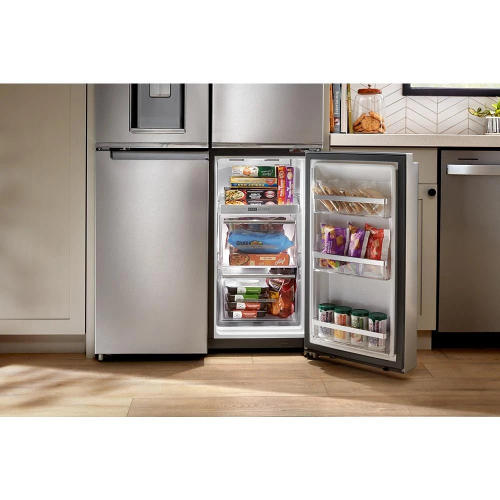 WHIRLPOOL  36-Inch Counter Depth 4 Door Refrigerator with Ice Maker in Door - Fingerprint Resistant Stainless Steel (WRQC7836RZ)