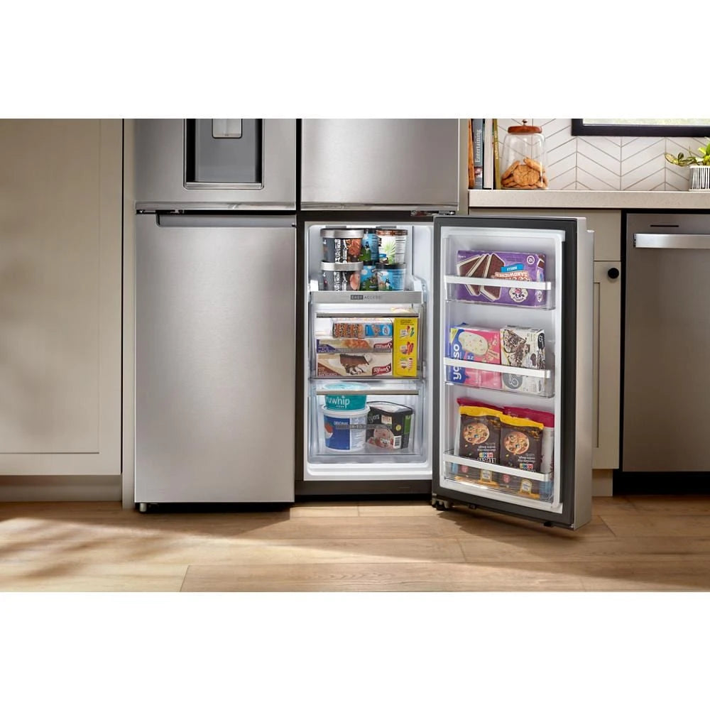WHIRLPOOL  36-Inch Counter Depth 4 Door Refrigerator with Ice Maker in Door - Fingerprint Resistant Stainless Steel (WRQC7836RZ)